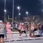 Confusão entre torcedores do Remo tomou estacionamento do Mangueirão (Foto: Reprodução)