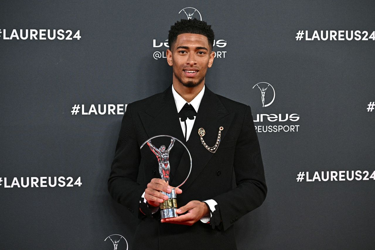 Jude Bellingham foi um dos vencedores do Prêmio Laureus 2024 (Foto: Javier Soriano/AFP)