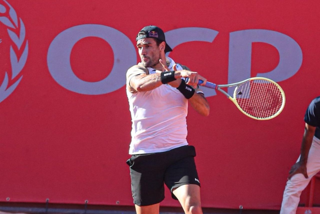 Matteo Berrettini no ATP 250 de Marraquexe (Foto: Reprodução)