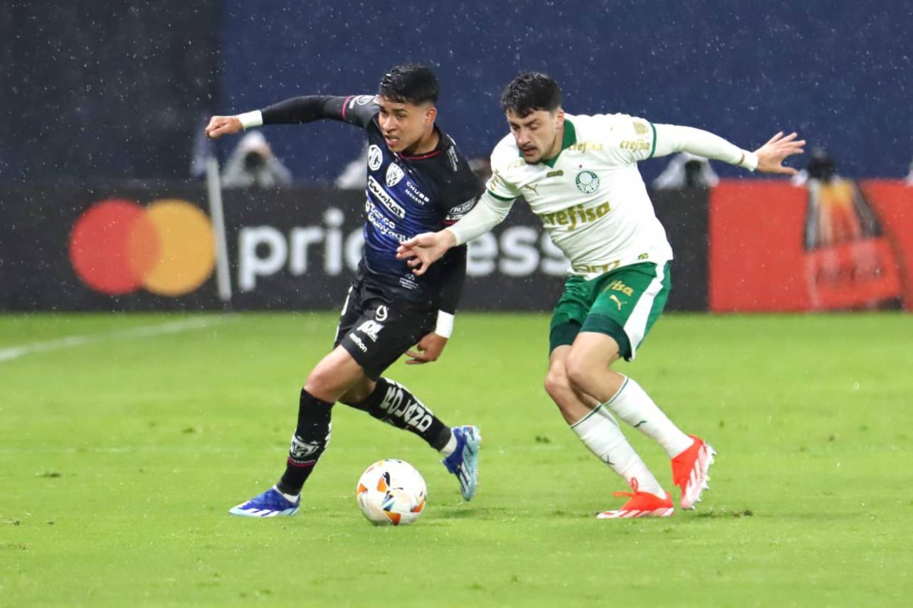 O Palmeiras terminou o primeiro tempo perdendo por 2x0. Foto: Reprodução/X
