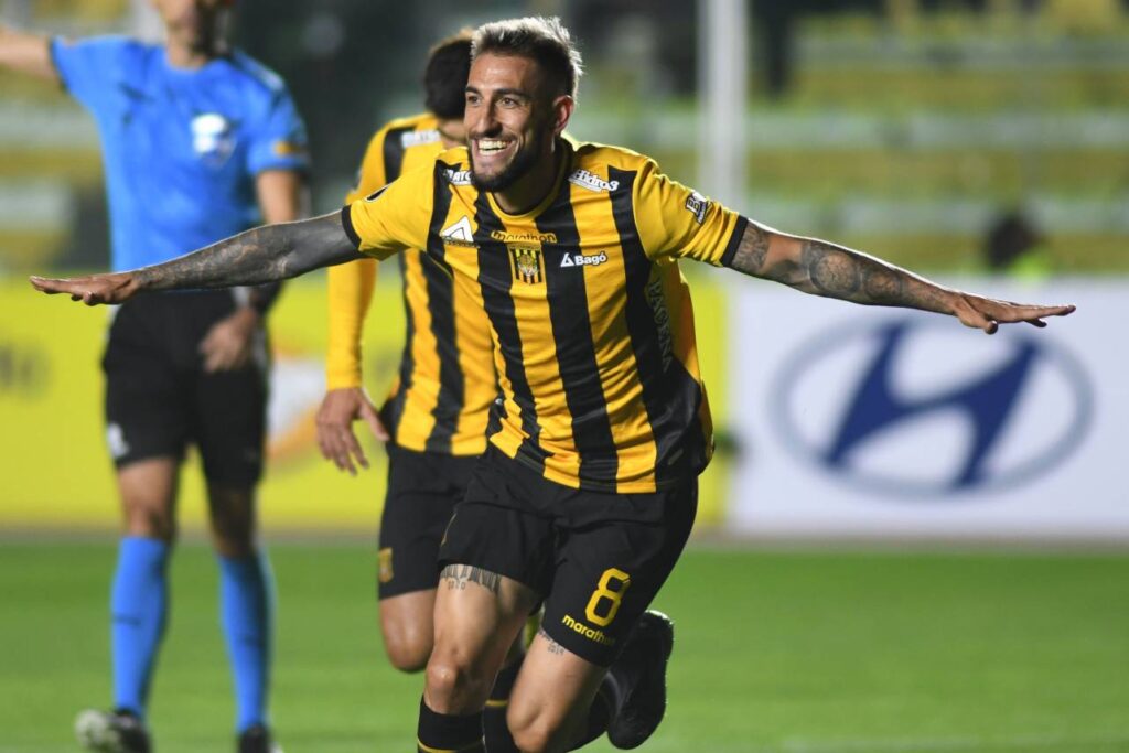 Ursino foi quem abriu o placar contra o Grêmio em La Paz. Foto: Reprodução/X