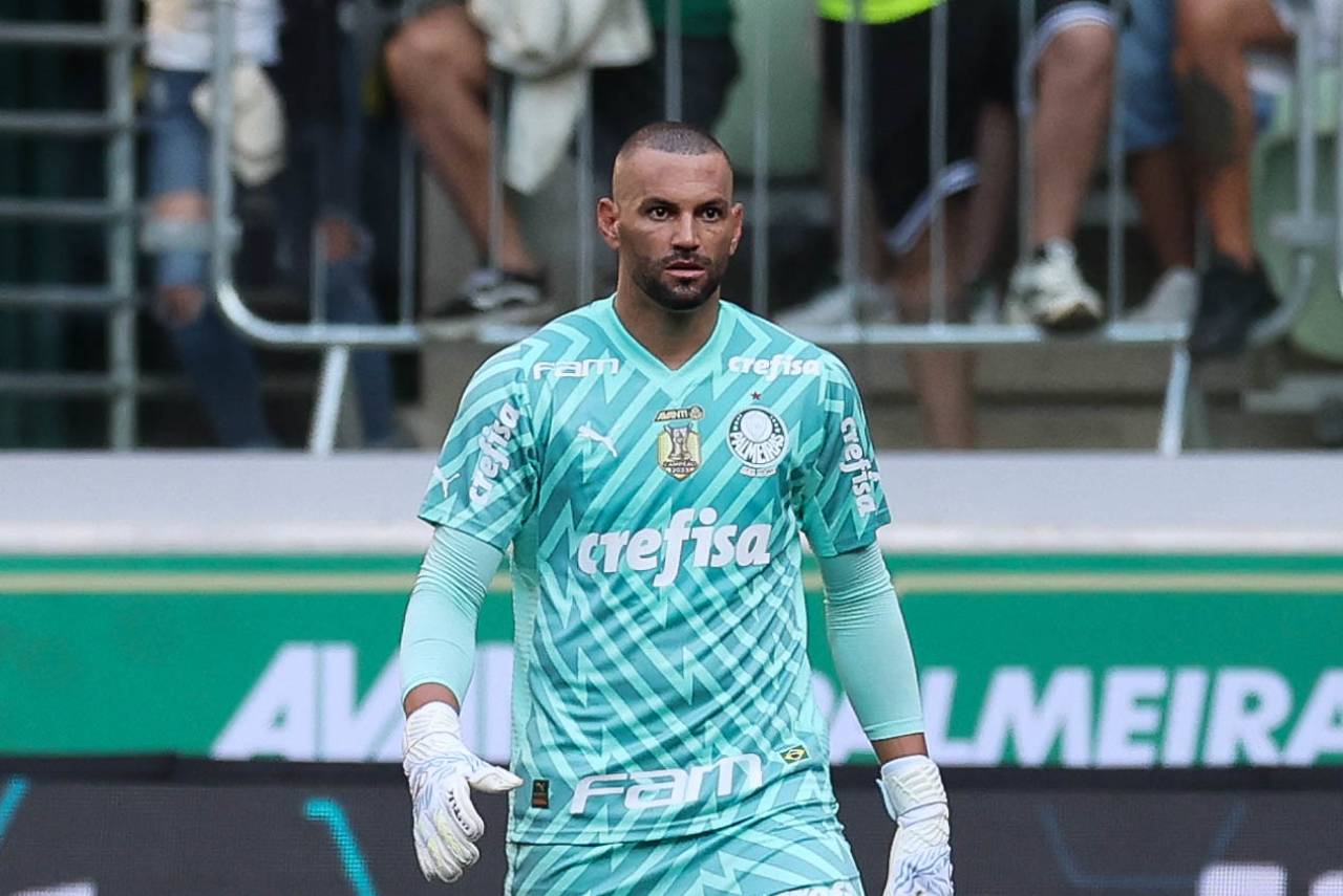 Weverton alcançou a marca após o empate com o Flamengo. Foto: Cesar Greco/Palmeiras