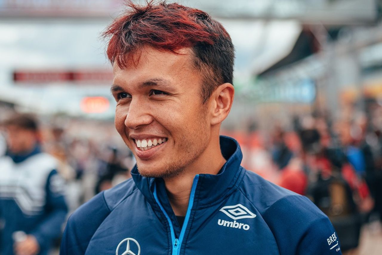 Piloto Alex Albon, da Williams, na Fórmula 1, em 2022