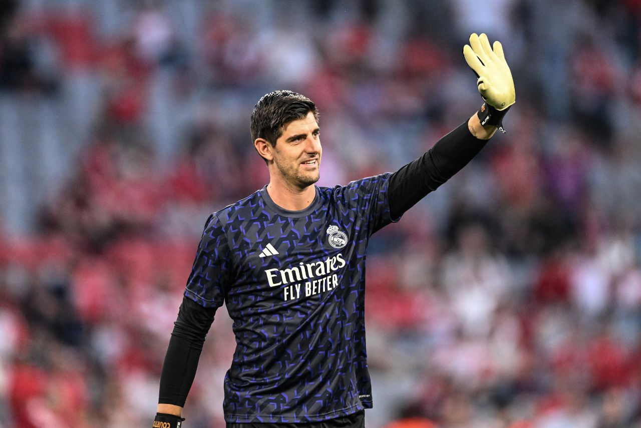 Courtois em campo pelo Real Madrid