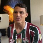 Thiago Silva durante live com o Fluminense