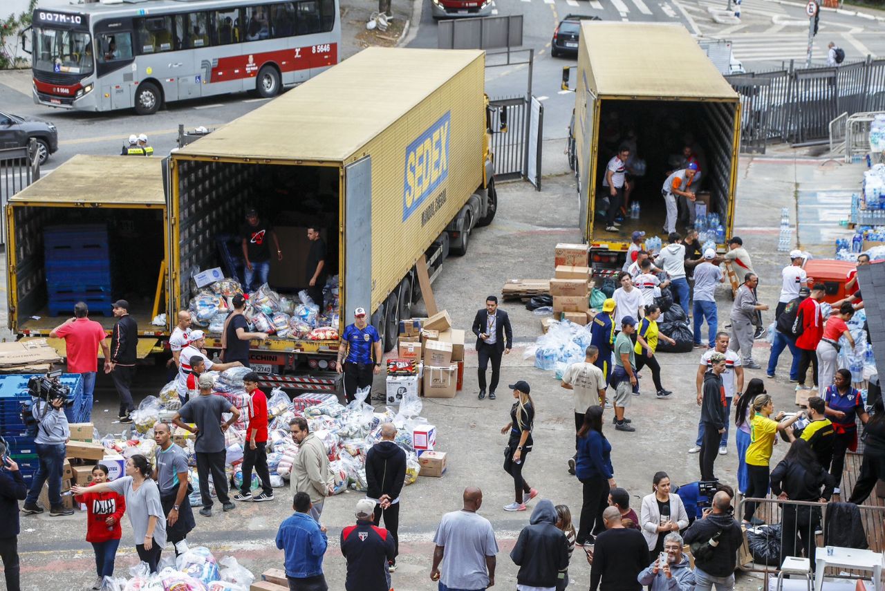 Doações enviadas pelo São Paulo