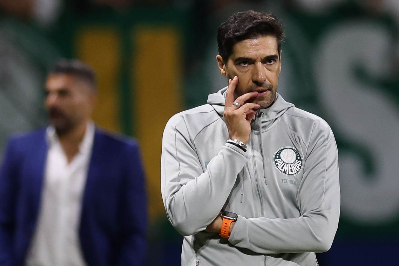 Abel Ferreira durante vitória do Palmeiras