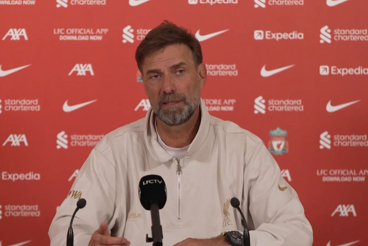 Klopp em coletiva do Liverpool