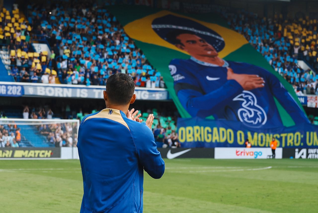 Thiago Silva em seu último jogo pelo Chelsea