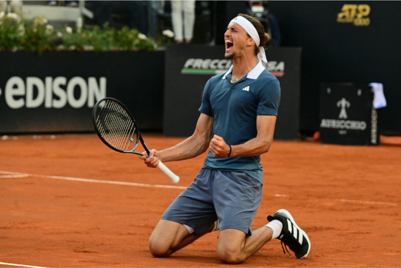 Alemão Zverev comemora nova conquista