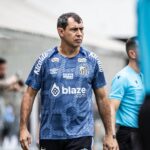 Fábio Carille durante vitória do Santos