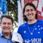 Cássio ao lado de Pedro Lourenço, acionista majoritário do Cruzeiro
