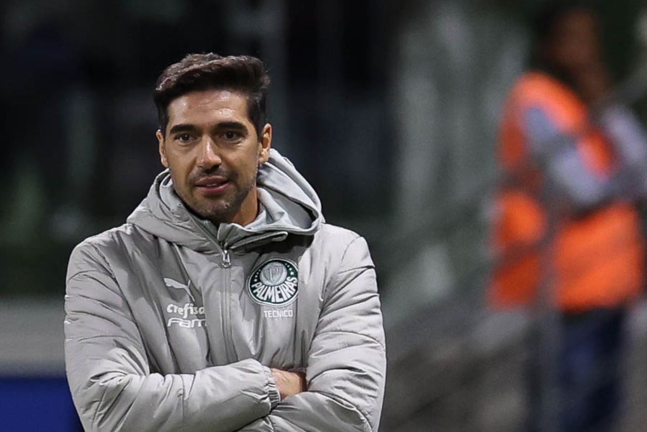 Abel Ferreira durante empate do Palmeiras