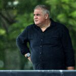 Rubão em treino do Corinthians