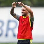 Arrascaeta em treino do Flamengo