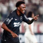 Jeffinho comemora gol pelo Botafogo