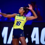 Oposta Kisy Nascimento em jogo entre Brasil e Países Baixos na VNL 2024