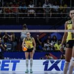 Macris Carneiro em jogo Brasil x Canadá na VNL, Liga das Nações de Vôlei