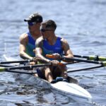 Piedro Tuchtenhagen e Evaldo Becker, em prova do Remo