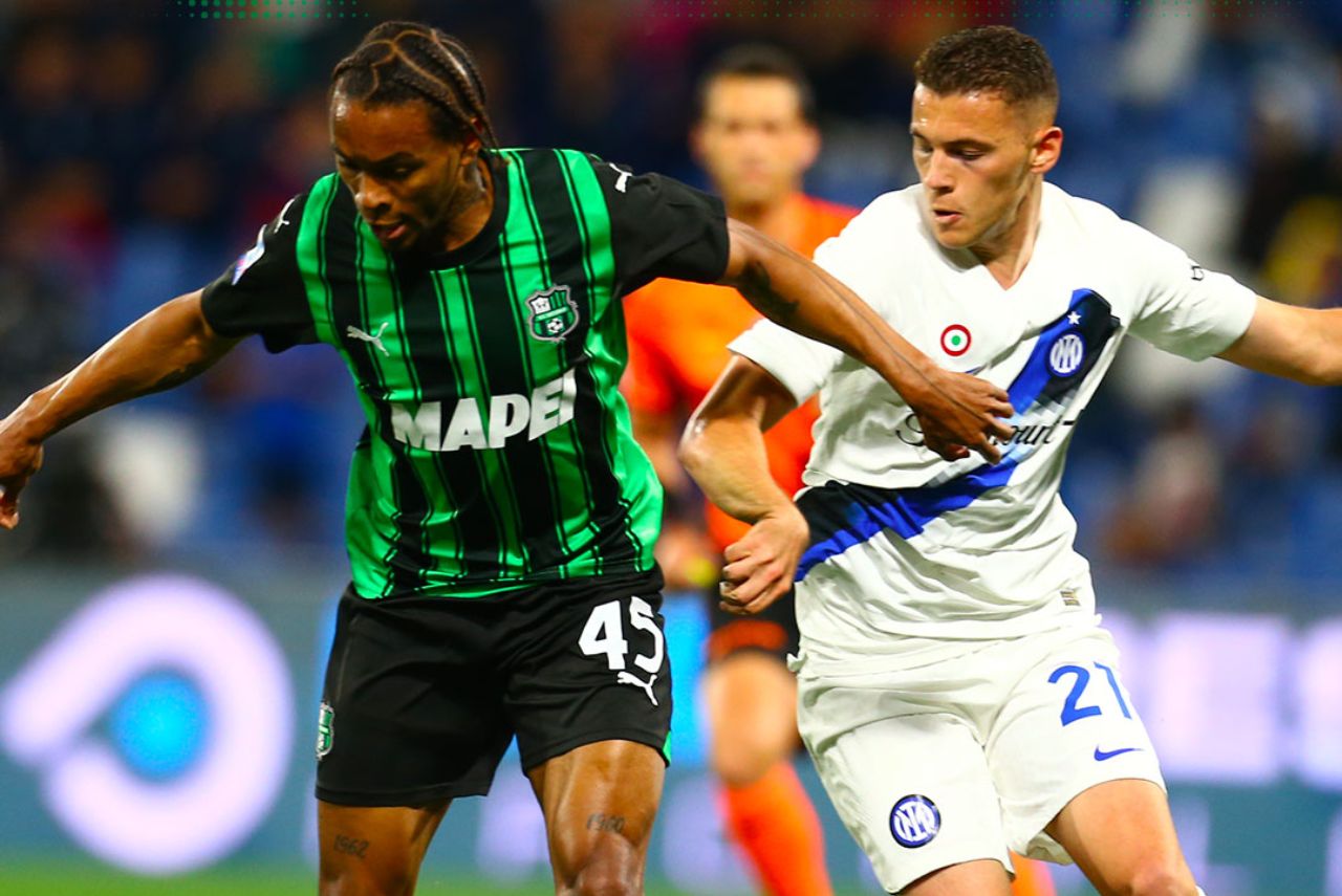 Lance do jogo Sassuolo x Internazionale no Campeonato Italiano em 2024