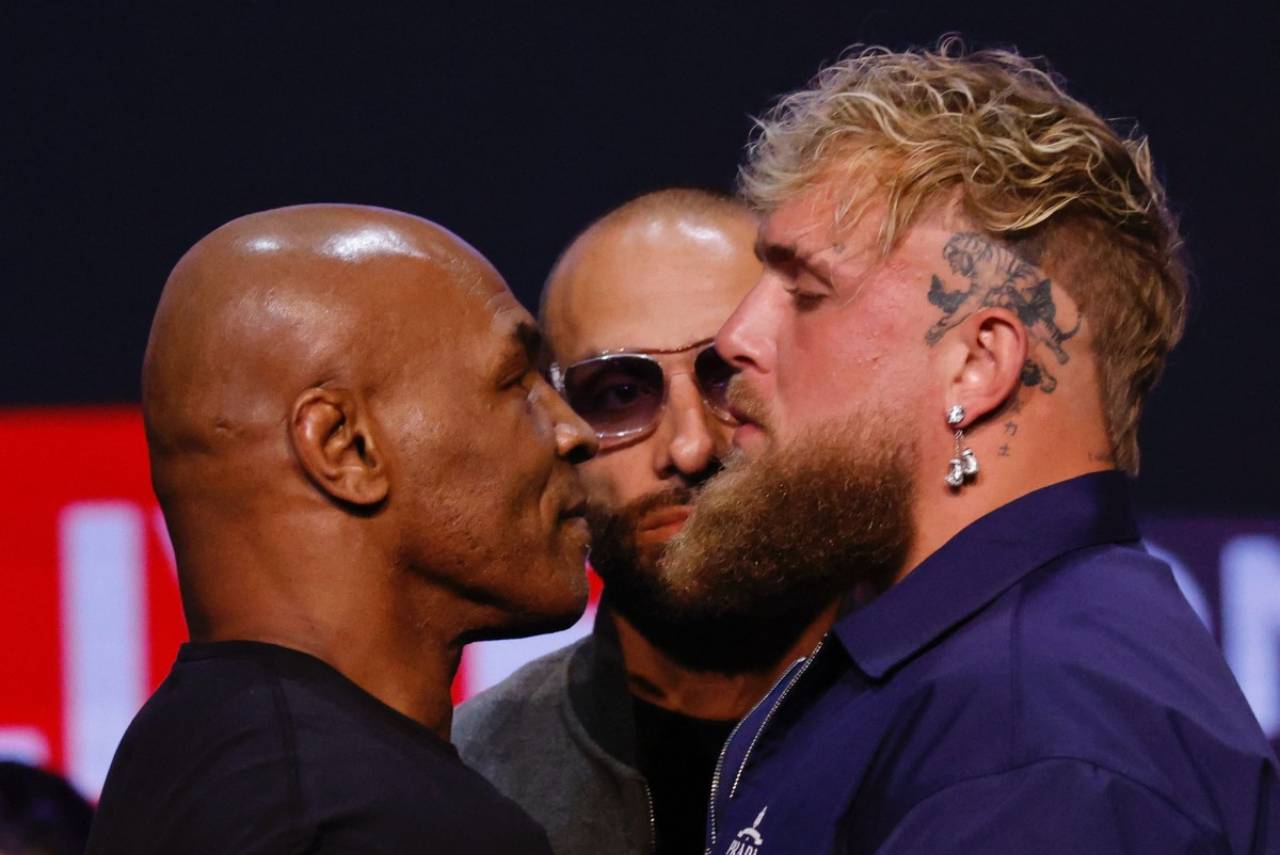 Mike Tyson e Jake Paul se enfrentam no dia 20 de julho. Foto: KENA BETANCUR/AFP