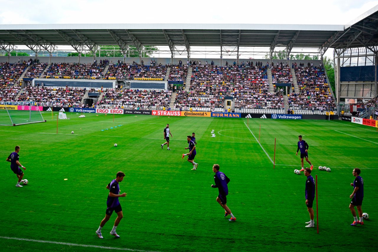 Seleção da Alemanha em preparação para a Eurocopa (Foto: Tobias Schwarz/AFP)