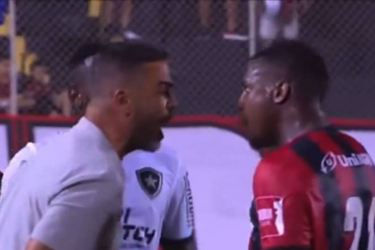Artur Jorge e Dudu ficaram frente a frente. Foto: Reprodução/Sportv