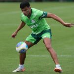 Bruno Rodrigues antes de se machucar no jogo-treino nesta sexta. Foto: Cesar Greco/Palmeiras