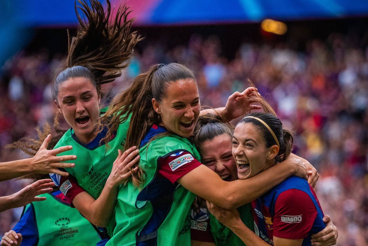 O Barcelona se sagrou tricampeão da Champions feminina. Foto: Reprodução/X