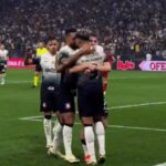 Yuri Alberto abriu o placar para o Corinthians no jogo. Foto: Reprodução/X