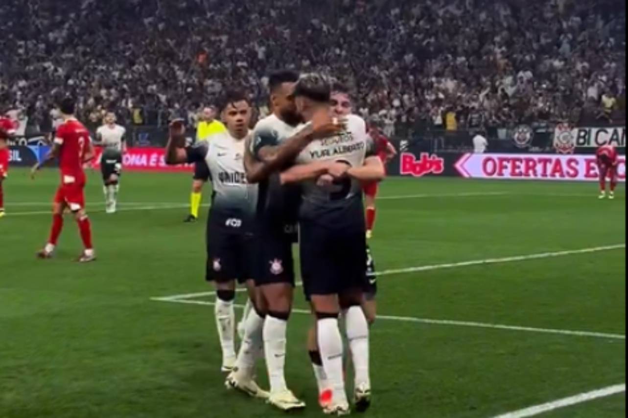 Yuri Alberto abriu o placar para o Corinthians no jogo. Foto: Reprodução/X