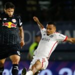 O jogo entre Flamengo e Bragantino foi bastante disputado. Foto: Ari Ferreira/Bragantino