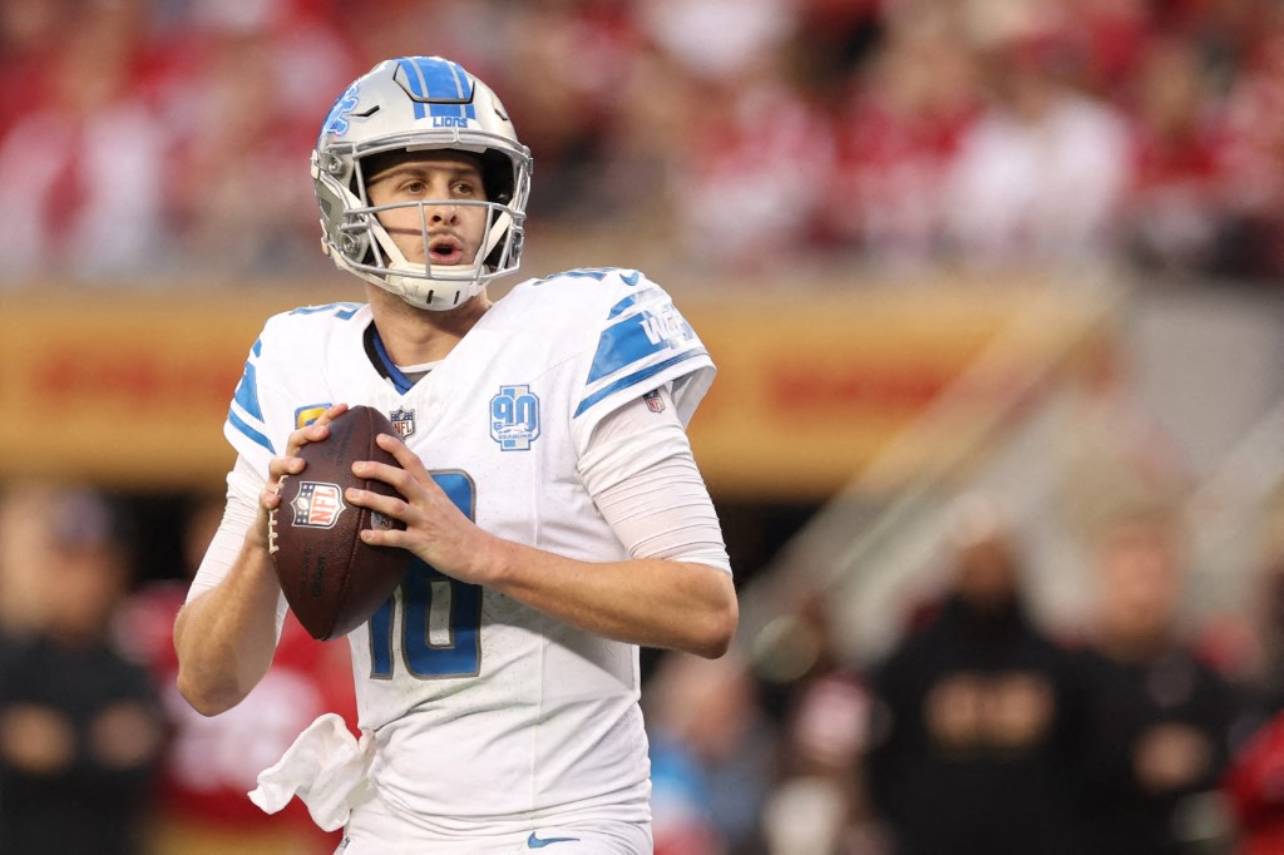 Novo contrato de Jared Goff vai até 2028. Foto: EZRA SHAWGETTY/ IMAGES NORTH AMERICA/Getty Images via AFP