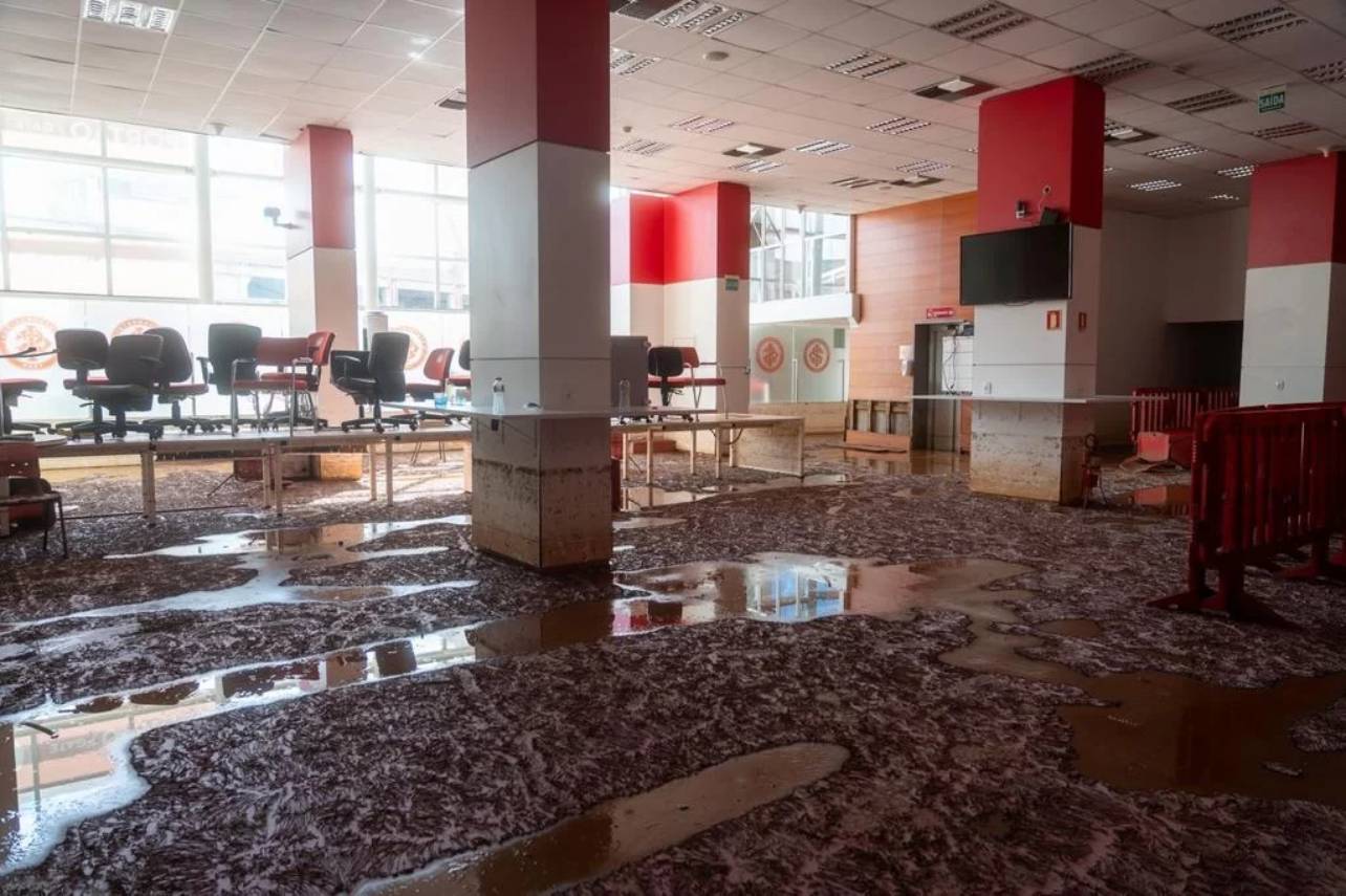 Parte interna também foi afetada. Divulgação/Internacional