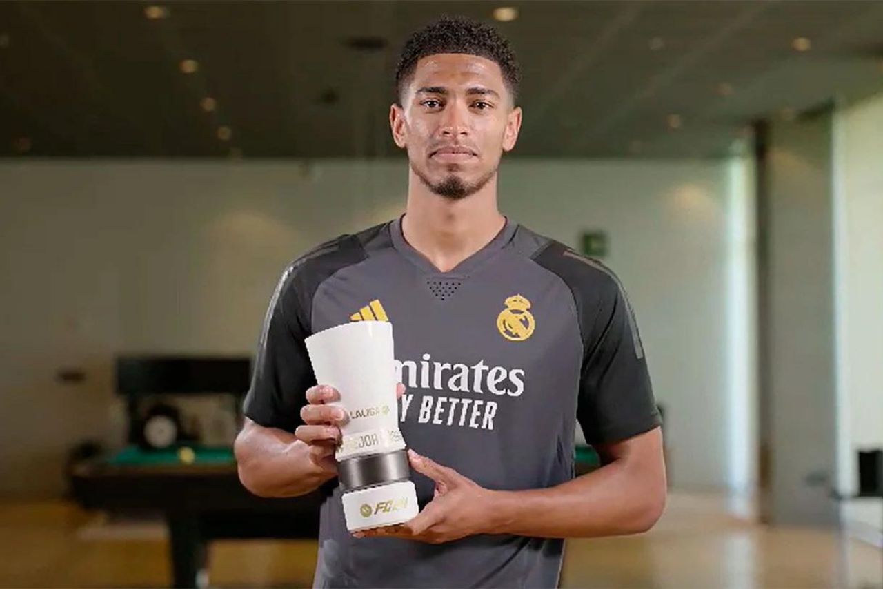 Jude Bellingham foi eleito o melhor jogador do Espanhol 2023-24 (Foto: Reprodução)