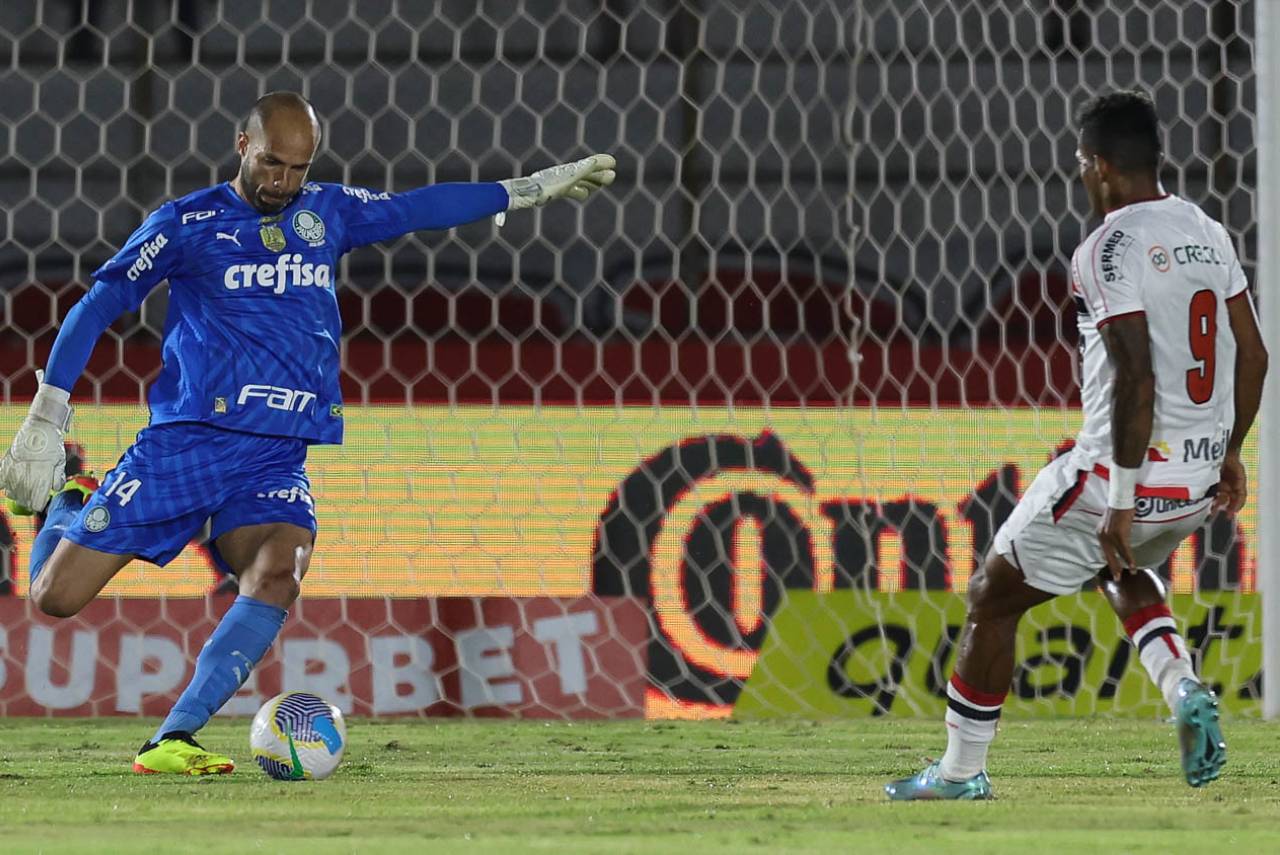 Marcelo Lomba foi titular no empate do Palmeiras. Foto: Cesar Greco/Palmeiras