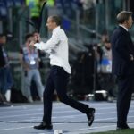 Massimiliano Allegri foi expulso na final da Copa da Itália (Foto: Filippo Monteforte/AFP)
