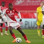 Mohamed Camara na partida entre Monaco e Nantes (Foto: Nicolas Tucat/AFP)