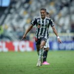 Pedrinho comemorando o primeiro gol pelo Atlético-MG. Foto: Pedro Souza/Atlético