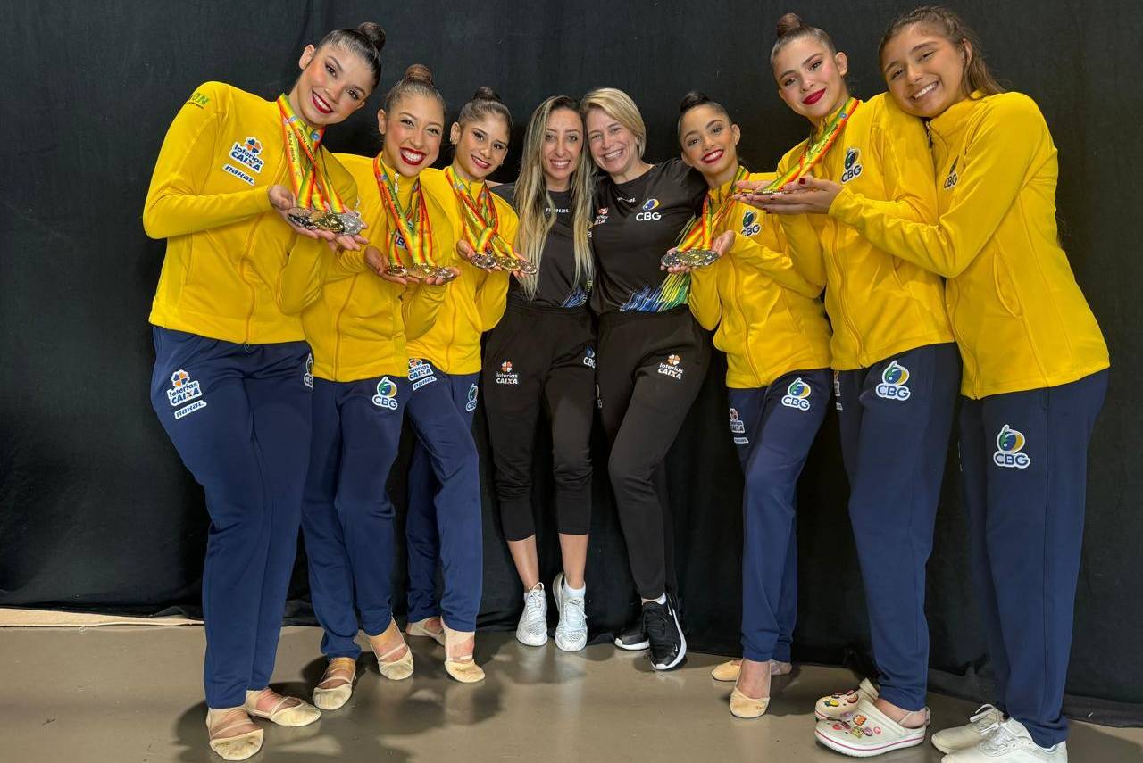 A ginástica ritímica já havia obtido um resultado inédito para o Brasil. Foto: Divulgação/CBG