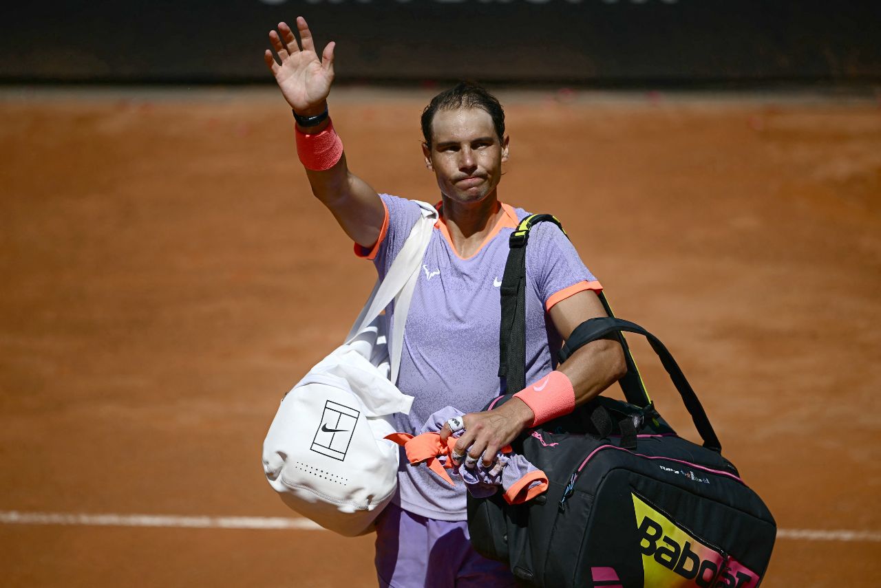Rafael Nadal foi derrotado no Masters 1000 de Roma (Foto: Filippo Monteforte/AFP)