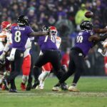 Ravens e Chiefs dar~]ao a largada na temporada da NFL. Foto: ROB CARRGETTY/ IMAGES NORTH AMERICA/Getty Images via AFP