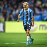 Soteldo marcou o primeiro gol do jogo contra o The Strongest. Foto: Lucas Uebel/Grêmio