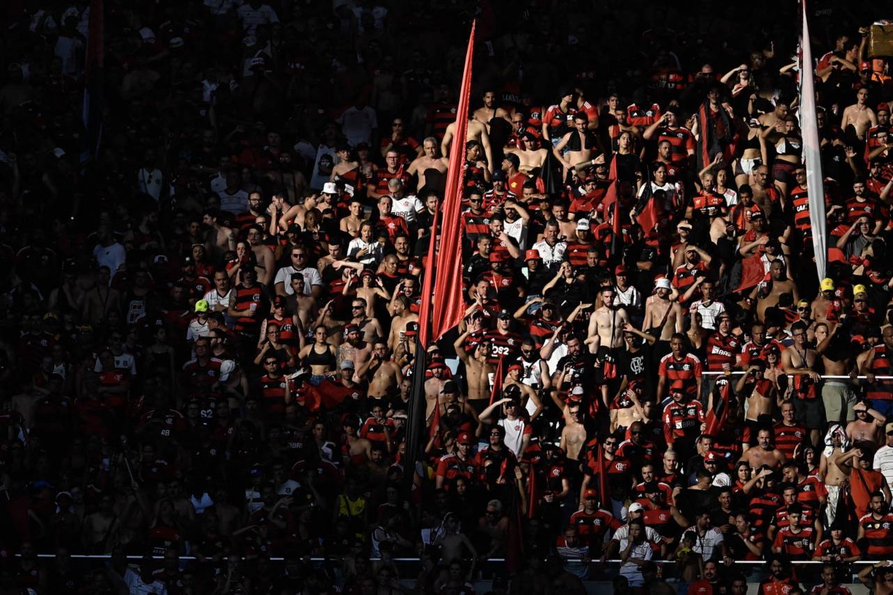 Torcida do Flamengo não esconde a insatisfação com o momento da equipe. Foto: Mauro Pimentel/AFP