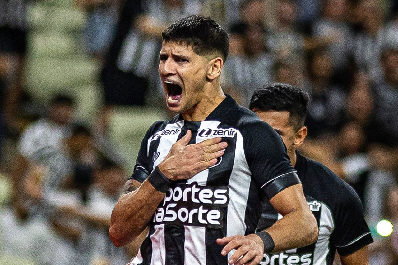 Barceló comemora gol da vitória do Ceará