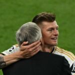 Ancelotti e Kroos durante final da Champions