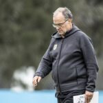 Bielsa durante treino do Uruguai