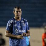 Fábio Carille durante derrota do Santos