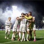 Jogadores do Atlético-MG comemoram gol em Bragança