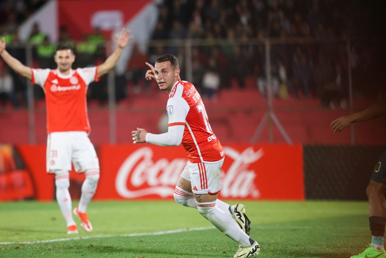 Bruno Gomes marcou o primeiro gol do Inter contra o Tomayapo (Foto: Divulgação/Inter)